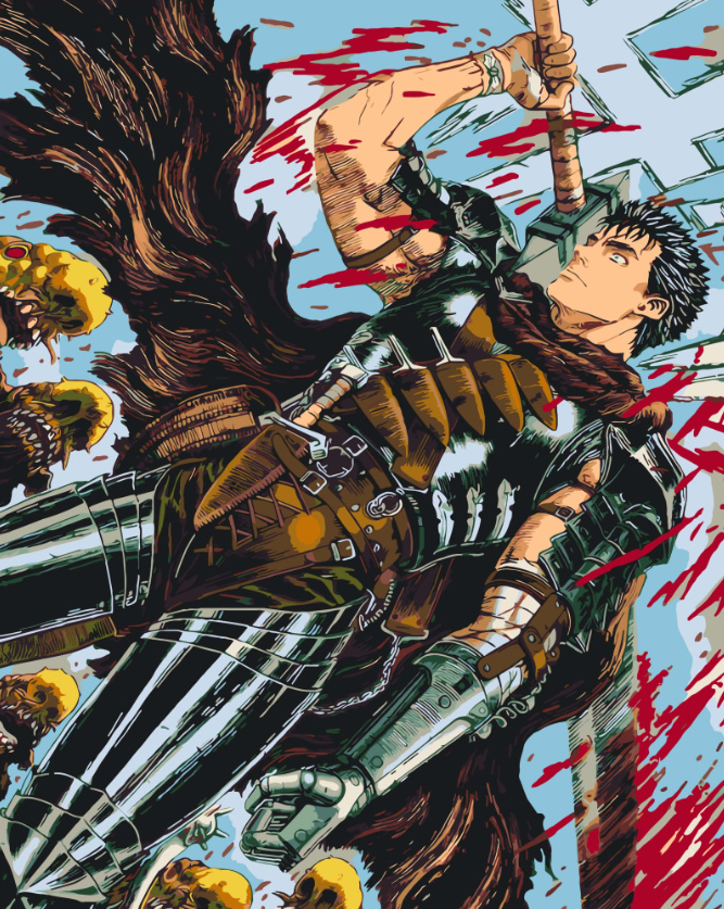 Картина за номерами Орігамі Аніме Гатс Берсерк 40х50 см (LW31180)