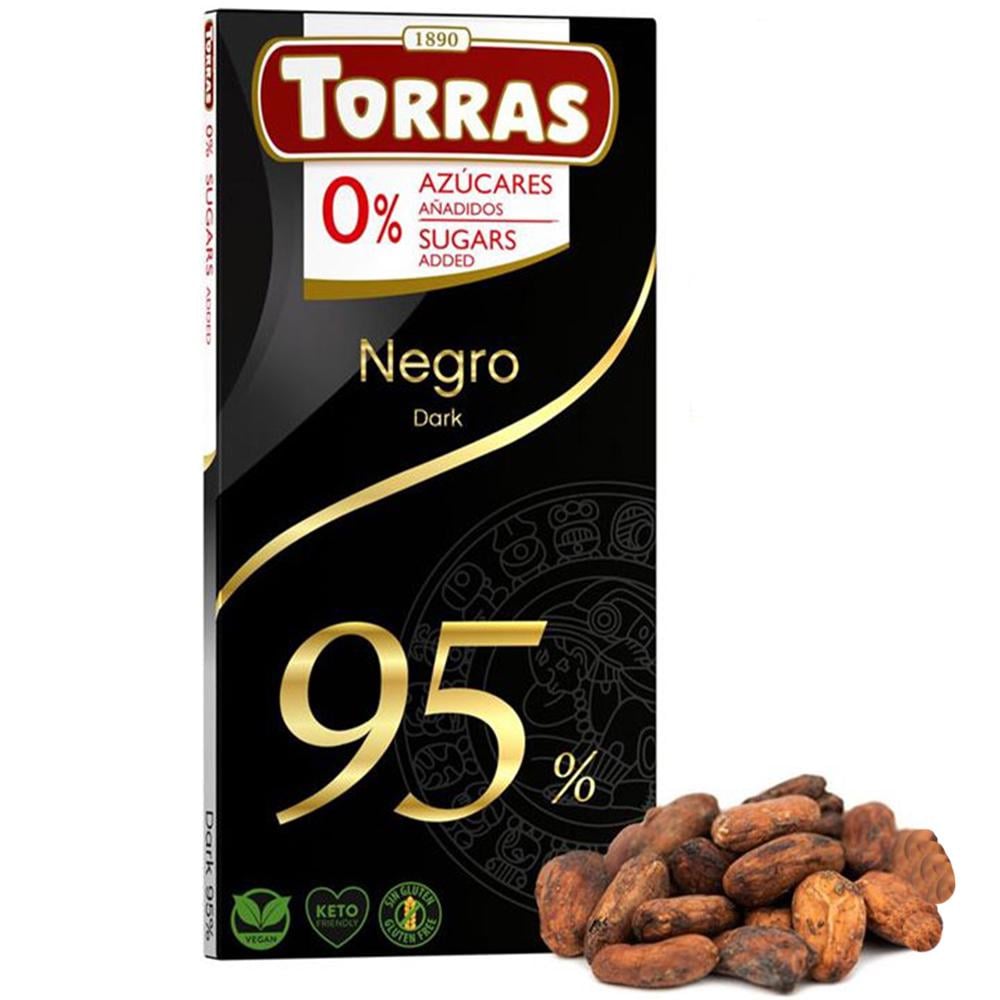 Шоколад чорний Torras 95% какао/0% цукру/без глютену дієтичний 75 г (2182846352) Шоколад чорний Torras 95% какао/0% цукру/без глютену дієтичний 75 г (2182846352)