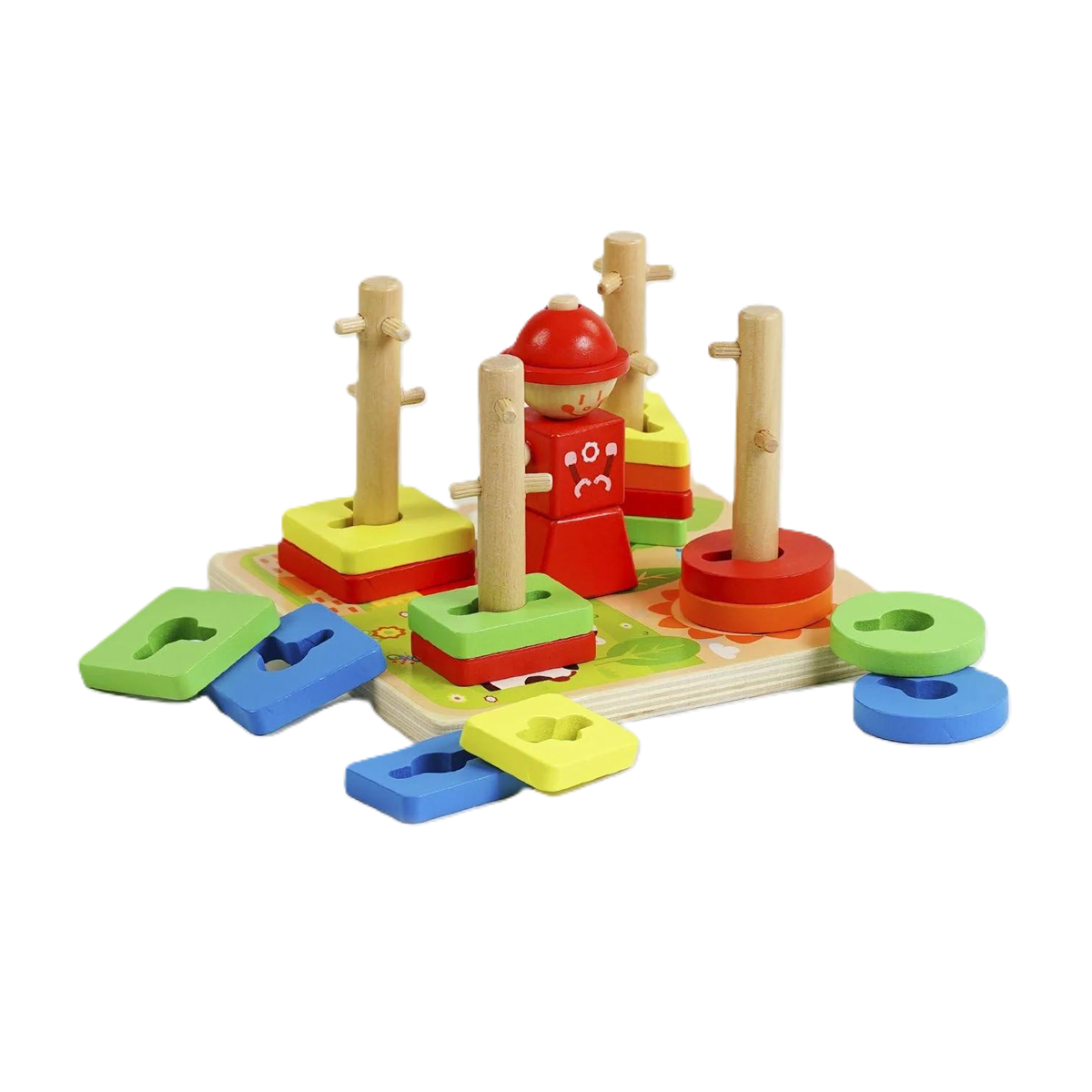 Игрушка для малышей 4FUN Game Club Wood 79996/40 Геометрический сортер (23362652)