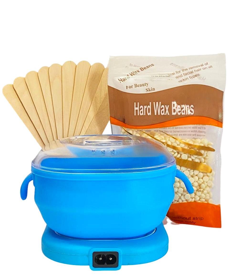 Набор для депиляции с воскоплавом/воском/шпателями SL-400 Silicone Edition 100 Вт/воск 100 г 3в1 (NBS400B)