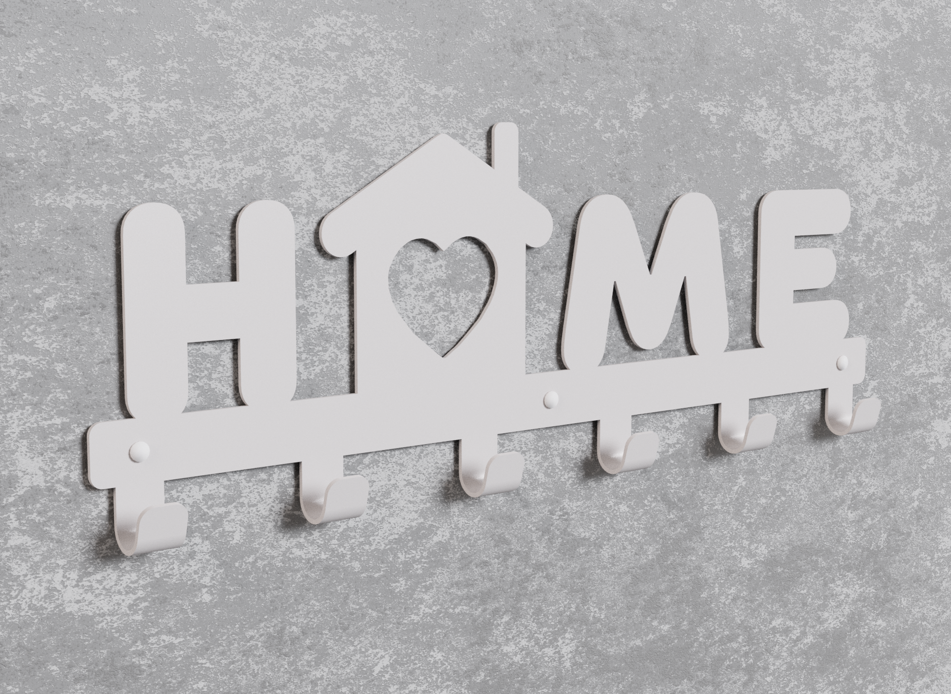 Вешалка настенная Loft-Craft Home из металла Белый (CH-008-wh) - фото 2