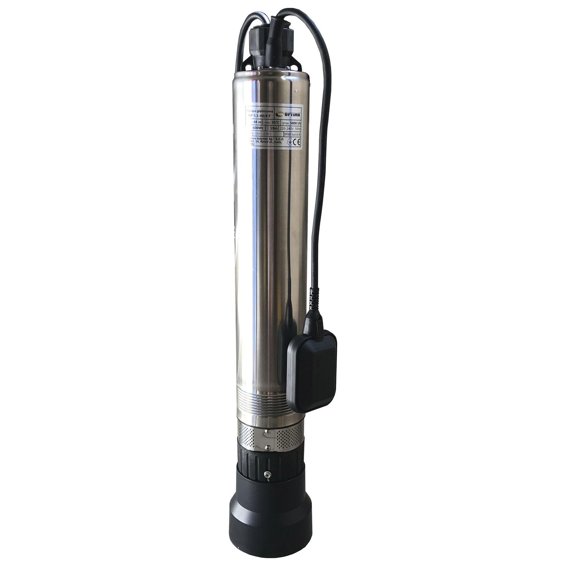 Насос свердловинний з нижнім забором води OPTIMA OP 5,1 - 48/6 F 0,6 кВт (з поплавком)