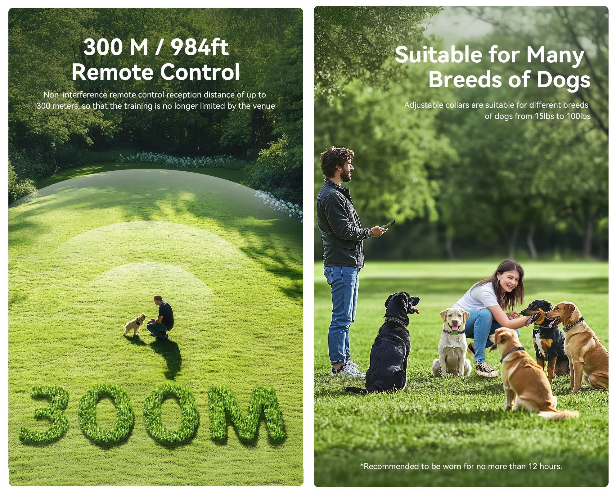 Нашийник електронний для дресирування та корекції поведінки собак ROJECO DOG800 300 м IP67 - фото 4