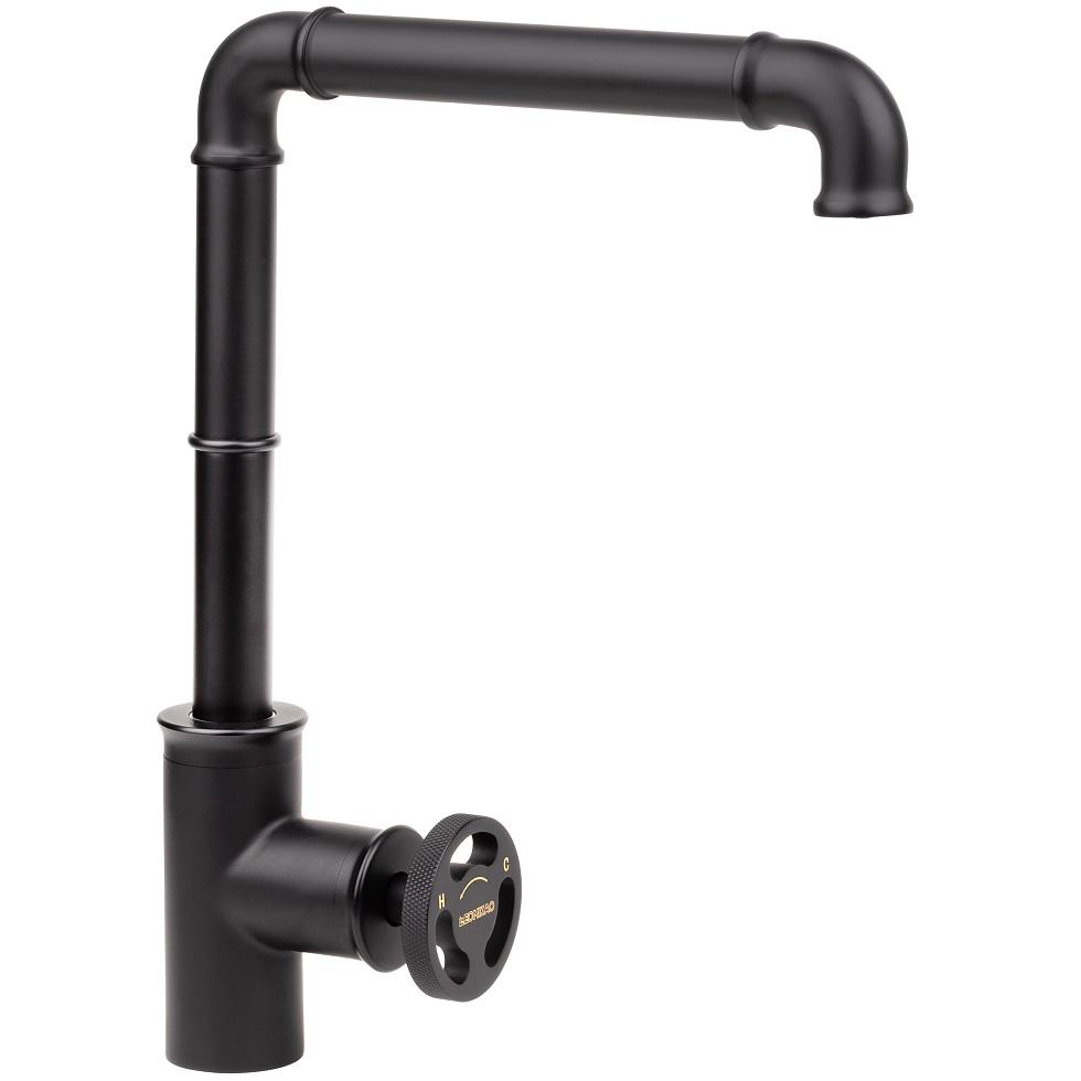 Кухонний змішувач Leomikao Mazuyma Loft Black mat (15687) - фото 6