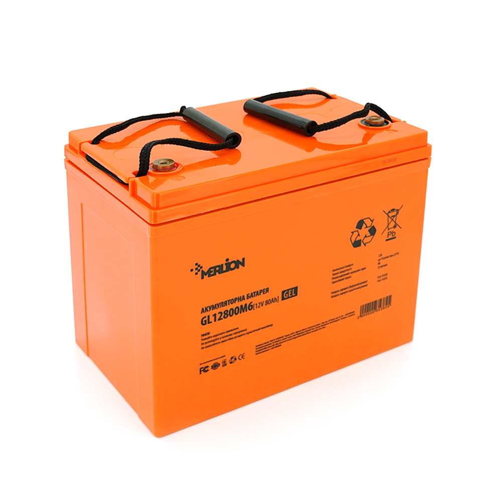 Акумулятор Merlion GL12800M6 12V 80Ah 260х165х210 мм (YUT_V12035)