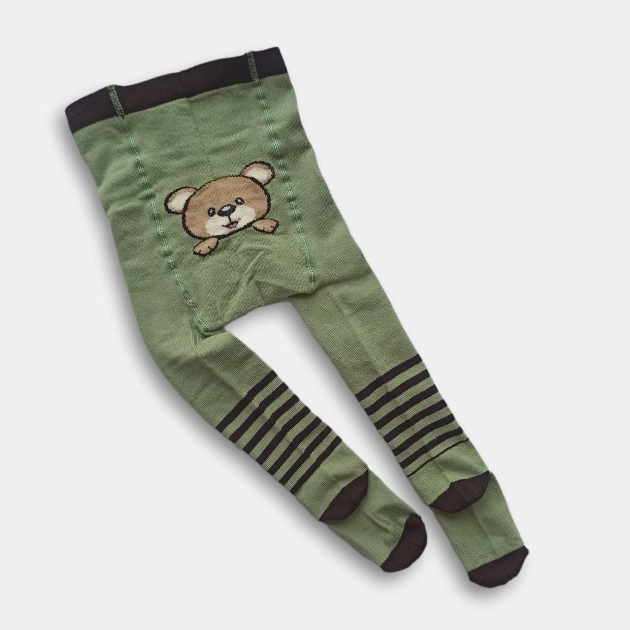 Колготки демисезонные детские TwinSocks Ведмедик 74 см -80 Оливковий (310)