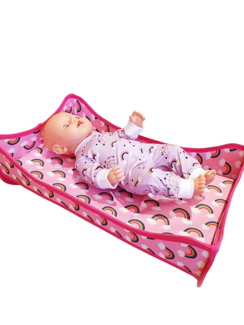 Люлька для ляльки Веселка 35-43 см Рожевий (8744) - фото 2