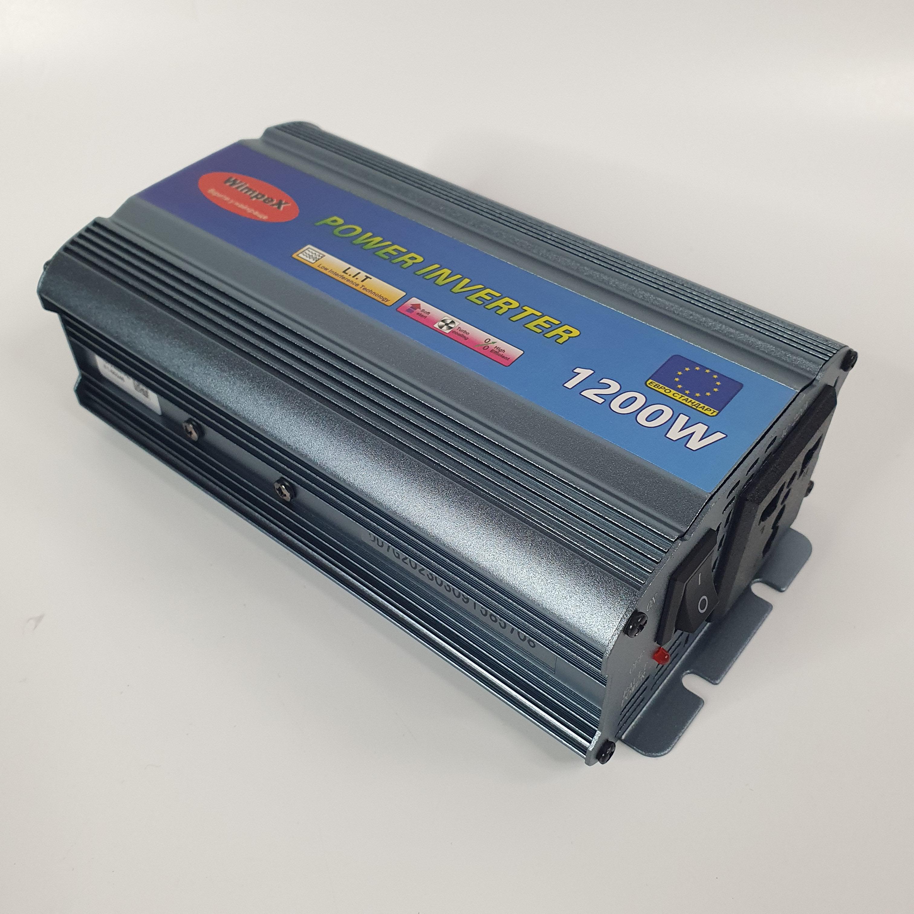 Перетворювач напруги Wimpex Inverter із частотою 50 Гц 1200W 12V-220V (WX-1200V) - фото 6