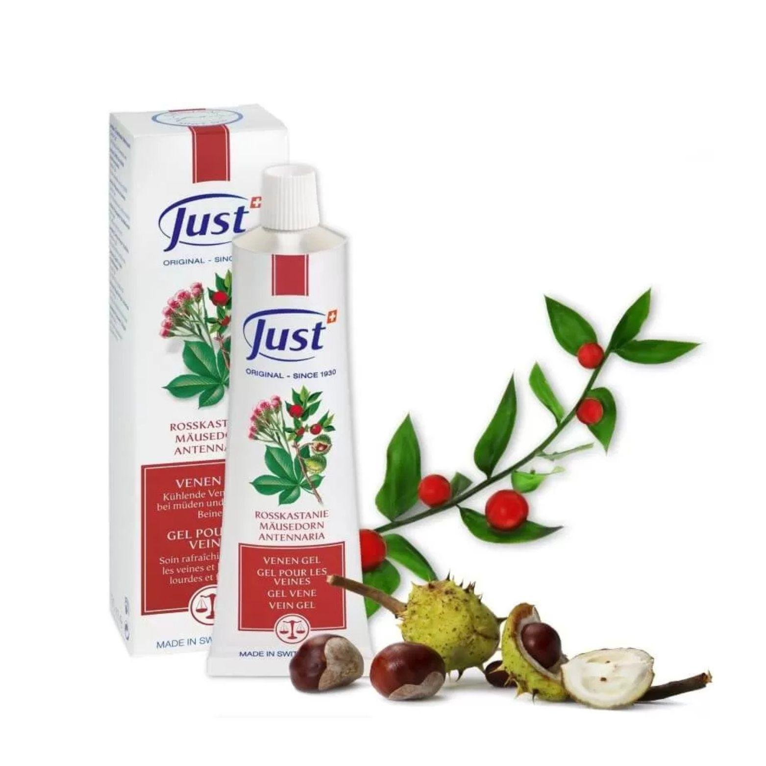 Крем JUST травяной Конский Каштан/Ихлья/Антеннария от варикозного расширения вен 100 мл