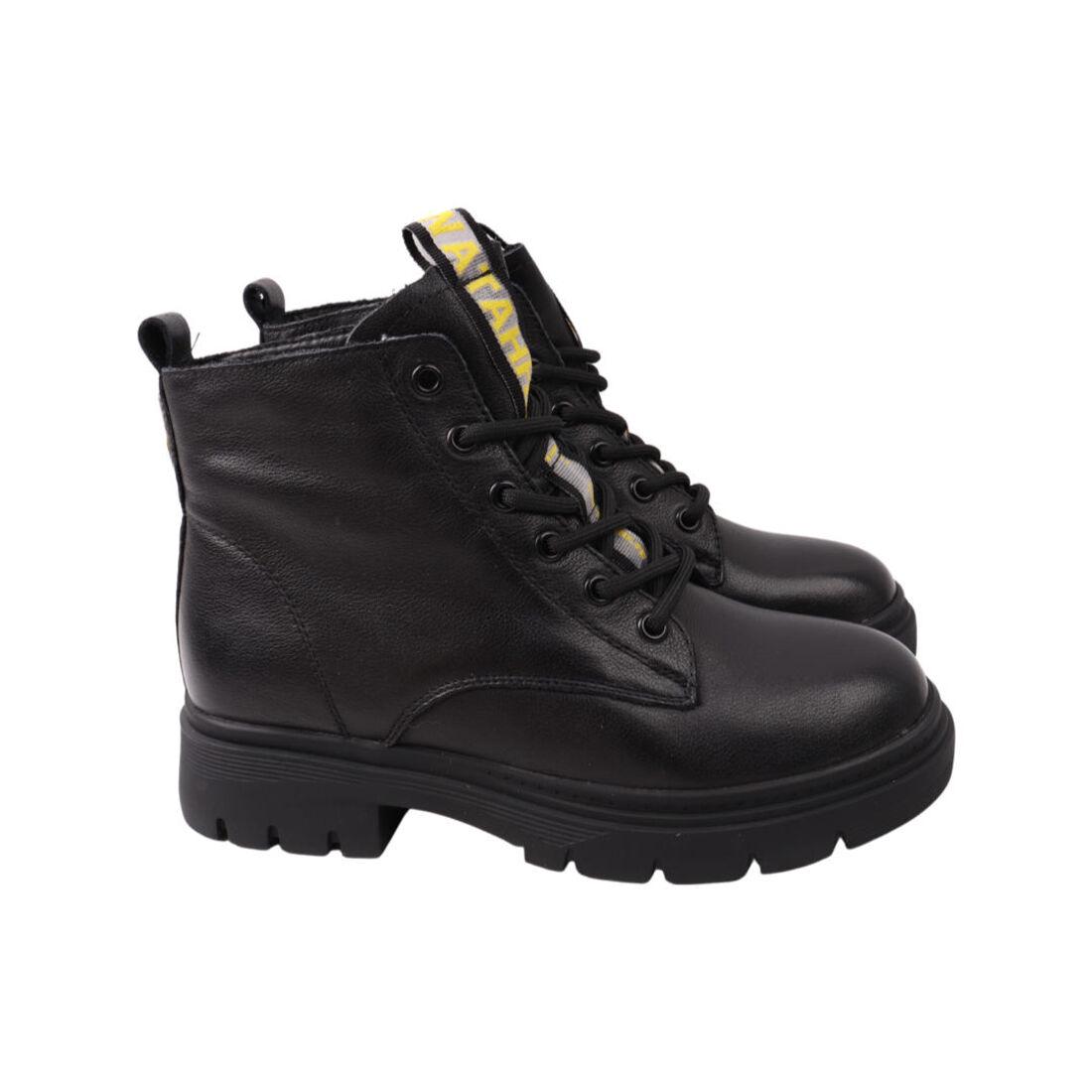 Ботинки женские Berkonty из кожи р. 37 Черный (396-22ZHC)