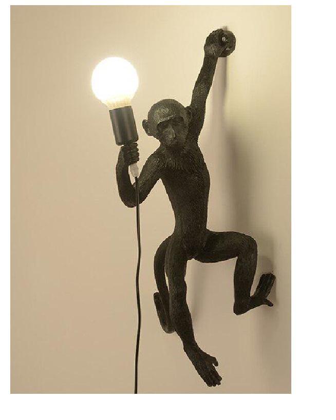 Светильник обезьяна бра на стену левосторонняя Черный (12278874)