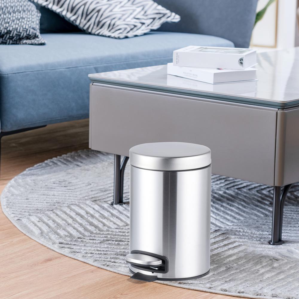 Відро для сміття MIXXUS Ellipse-TC0205 MI7076 з кришкою та педаллю 5 л Сатин (270597) - фото 2