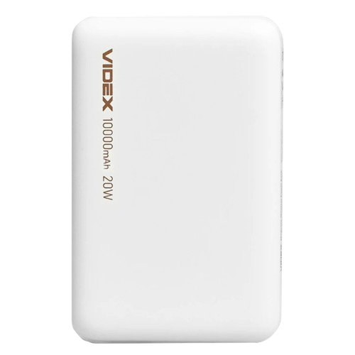 Повербанк Videx VPB-331 PD20W 10000 mAh з бездротовою зарядкою White (30167558)