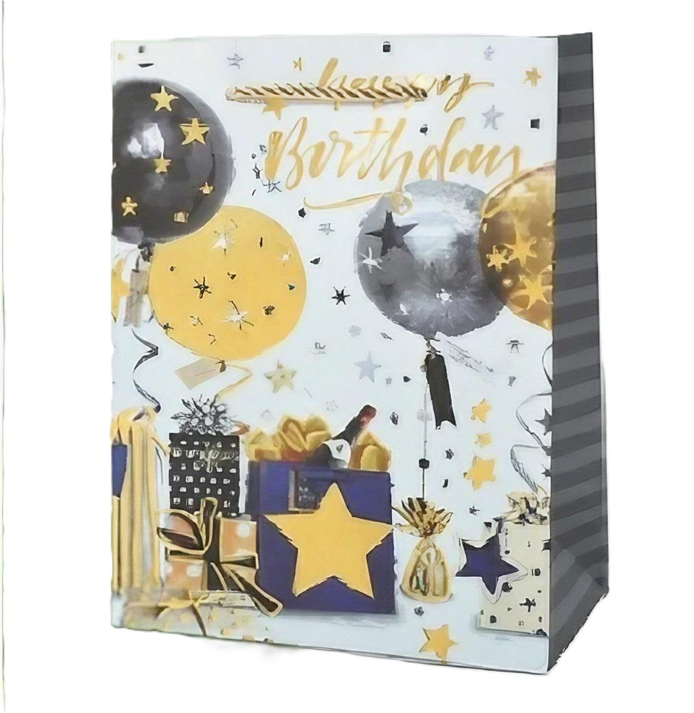 Подарунковий пакет Stenson R33232-L Happy birthday 30х41,5х12 см