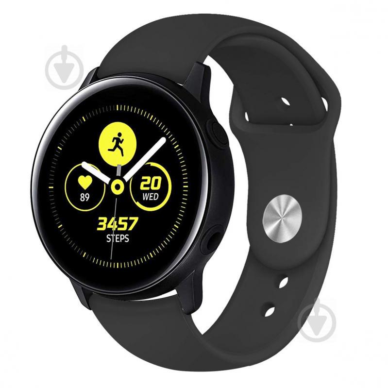 Ремінець BeWatch для Samsung Galaxy watch Active Чорний (1010301)