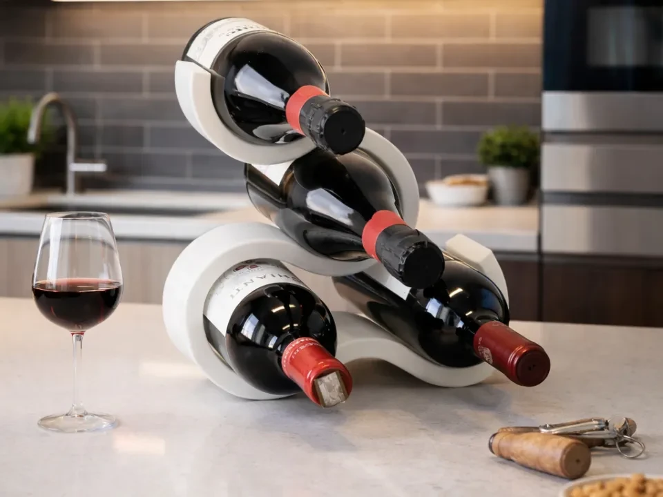 Подставка для винных бутылок Волна 24х24х6 см (2925229554)