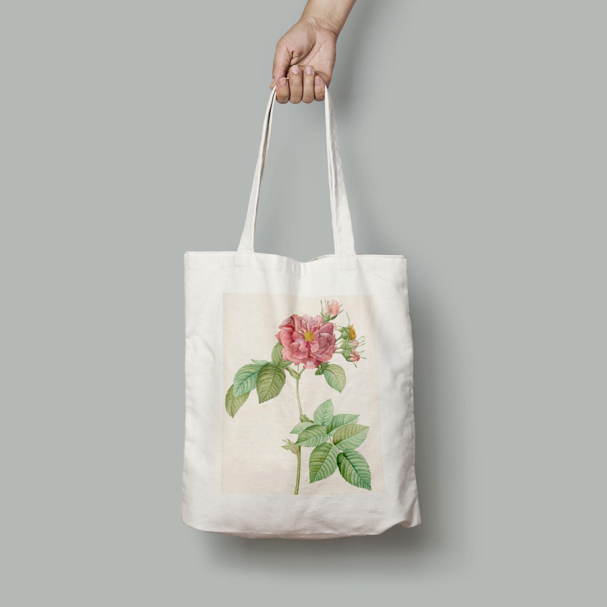 Эко-сумка Винтажный цветочный принт дикая роза шопер (Flowers1920005_Bag)