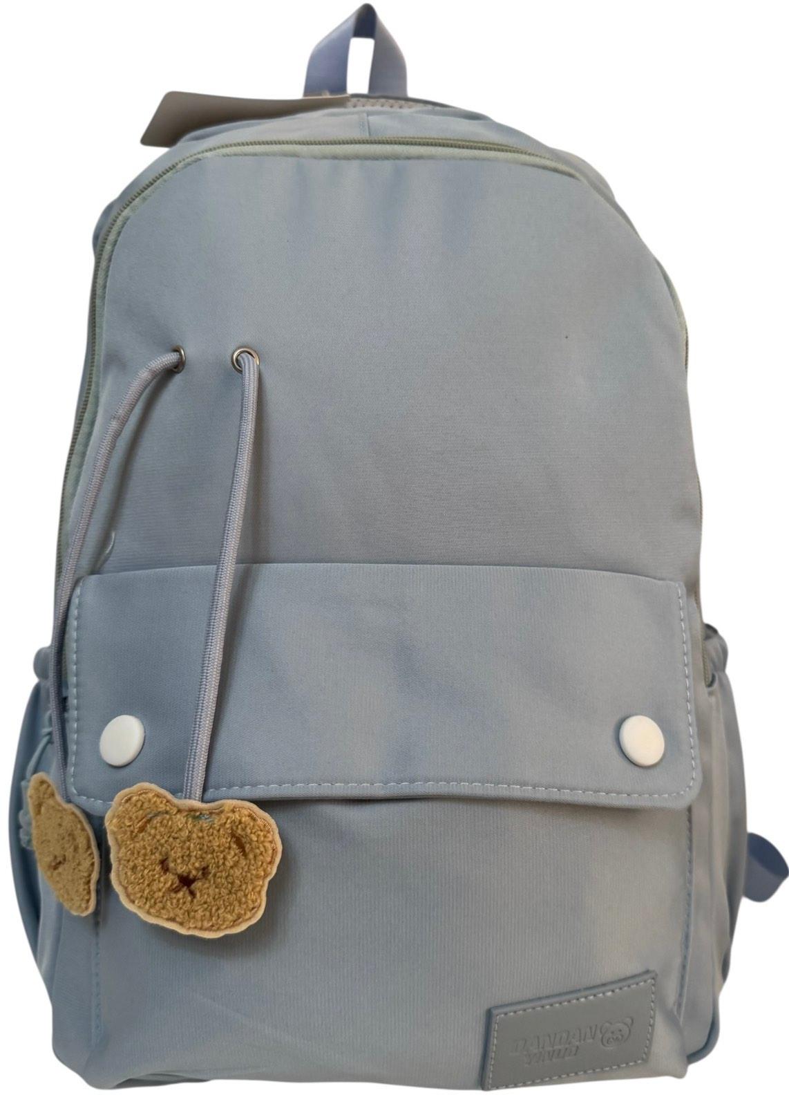 Рюкзак школьный с тремя отделениями Голубой (8806)