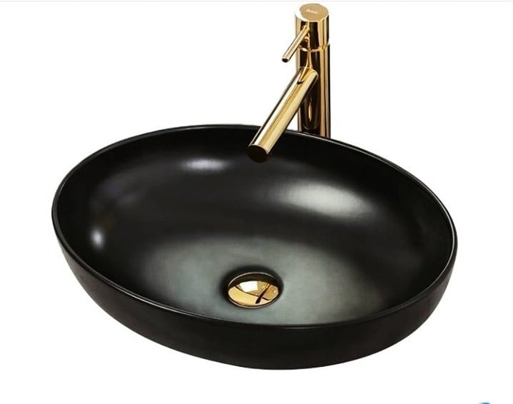 Раковина Rea Carola Black Mat 51 см Черный