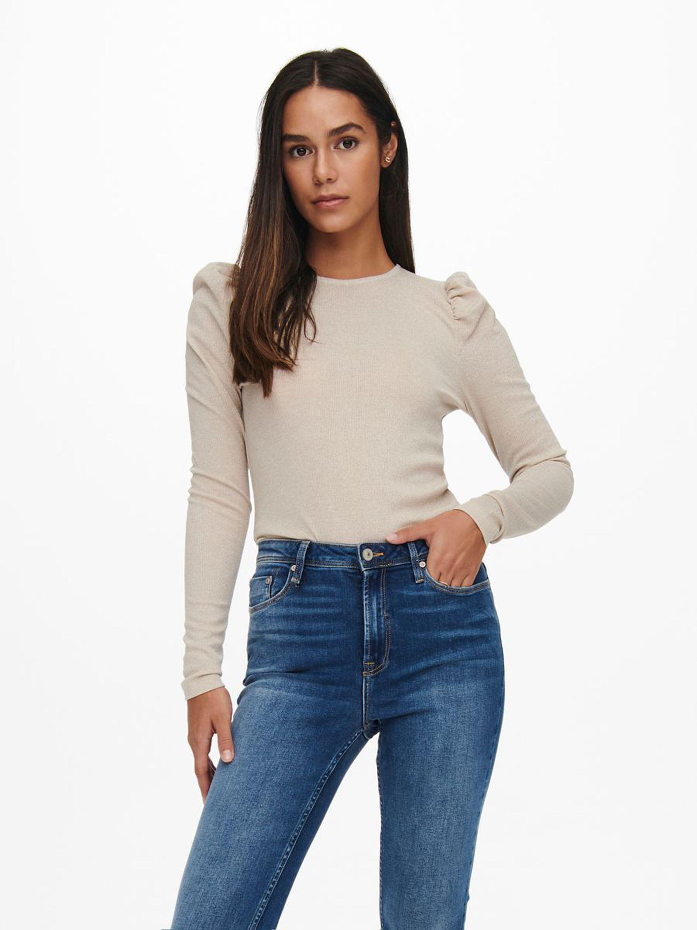 Джемпер женский Only 15216603 L Бежевый