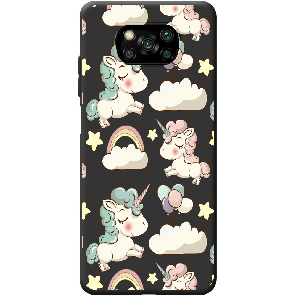 Чехол BoxFace Poco X3 Unicorns Черный силикон (41288-cc2-41933)