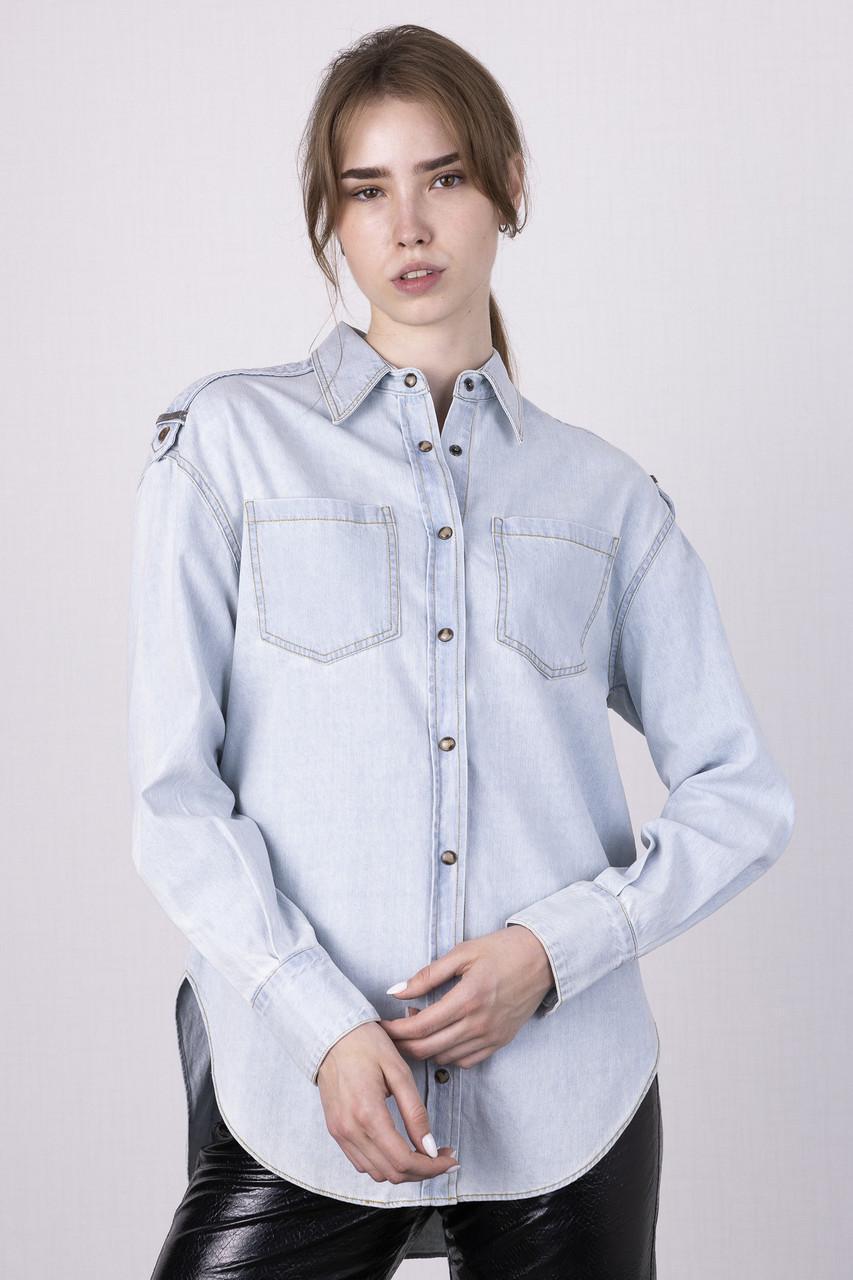 Сорочка жіноча повсякденна Brunello Cucinelli S Блакитний (2797308595)