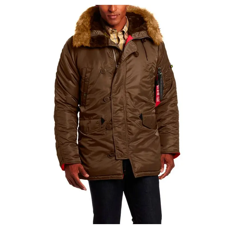 Куртка аляска Alpha Industries Slim Fit N-3B Parka 4XL Brown (MJN31210C1BR4XL) - фото 2