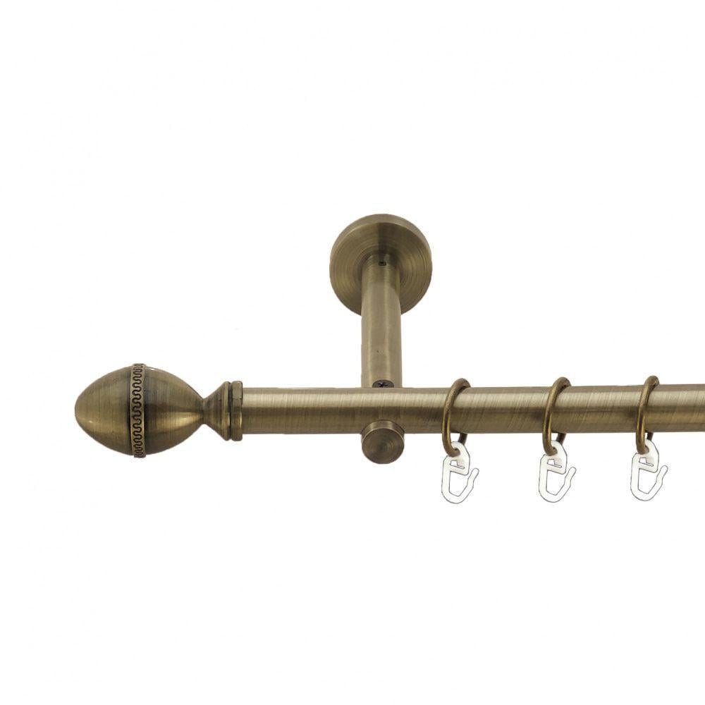 Карниз для штор Orvit Фарже однорядный гладкий 16 см 200 см Антик (3999073)