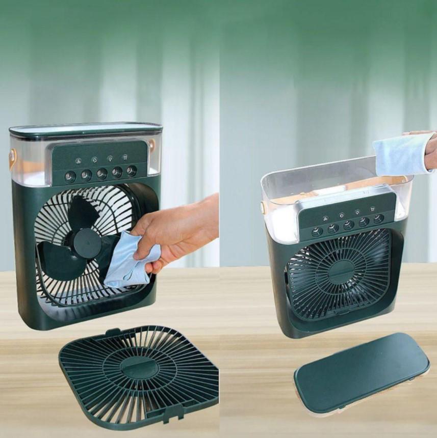 Вентилятор-зволожувач настільний RGB/USB/LED підсвітка Зелений (MX-00009128green) - фото 5 Вентилятор-зволожувач настільний RGB/USB/LED підсвітка Зелений (MX-00009128green) - фото 5