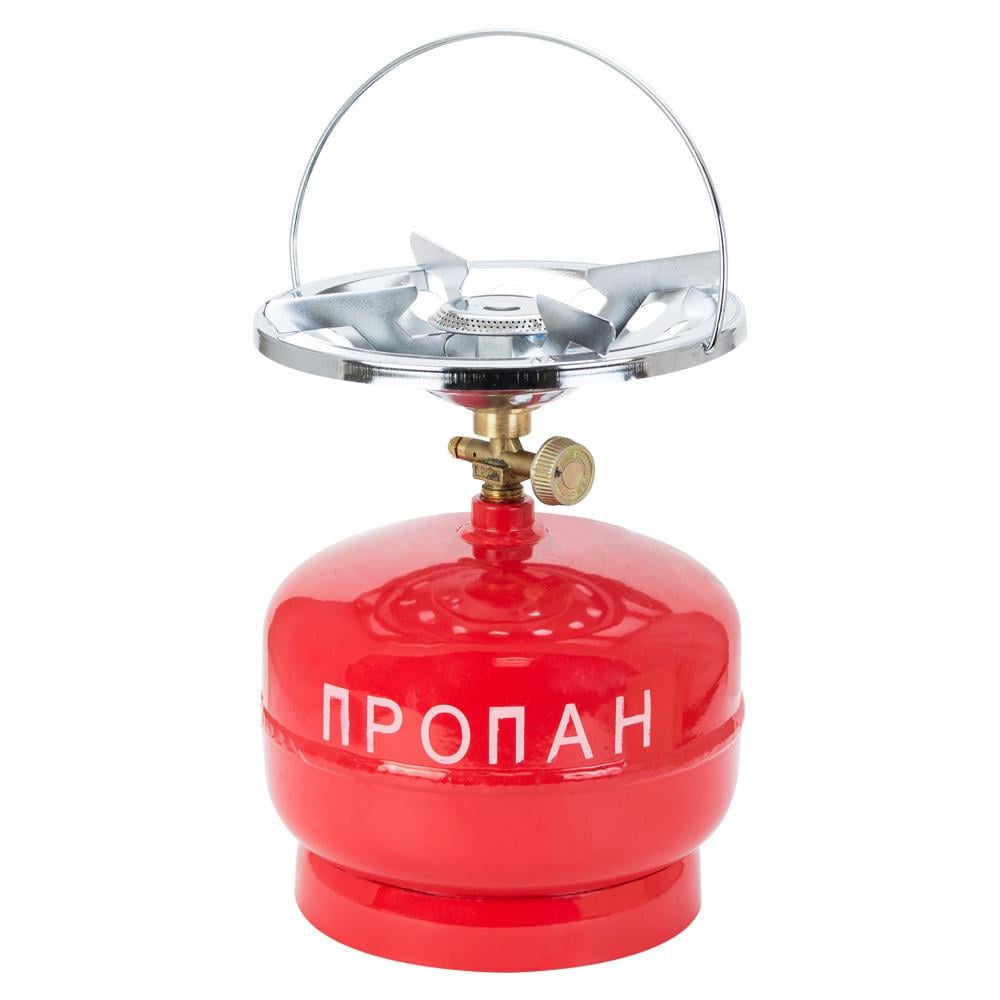 Туристический газовый баллон с горелкой 5 л Красный Туристический газовый баллон с горелкой 5 л Красный