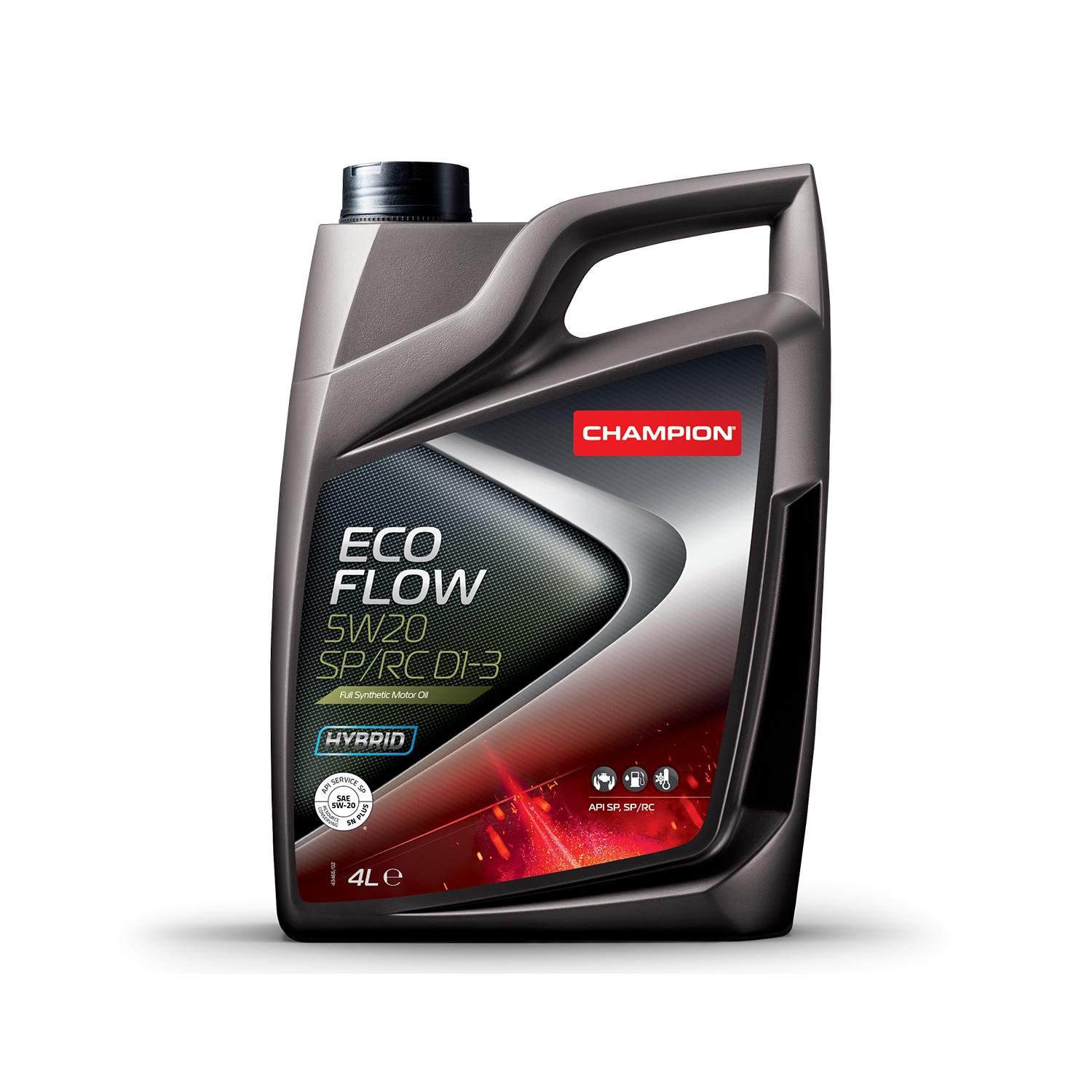 Масло моторное Champion ECO FLOW 5W20 SP/RC D1-3 4 л - фото 1 Масло моторное Champion ECO FLOW 5W20 SP/RC D1-3 4 л - фото 1