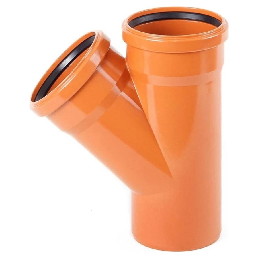 Трійник зовнішньої каналізації Valrom KompactKit 200x200 мм 45° (CF245200200)