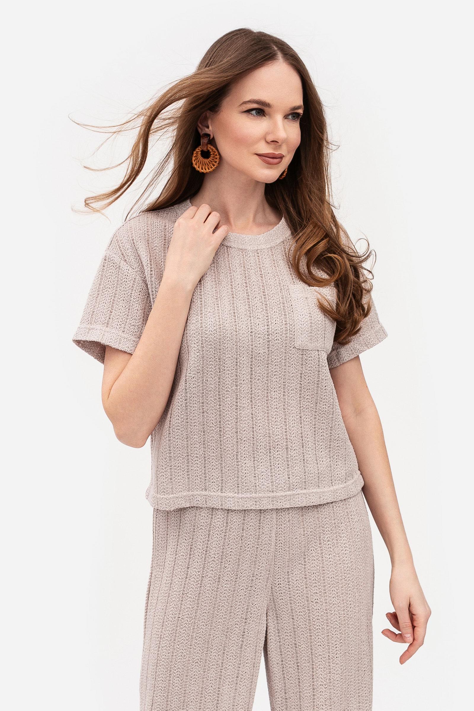 Футболка Lesia Эклина 01 р. 50 Бежевый (153380000)