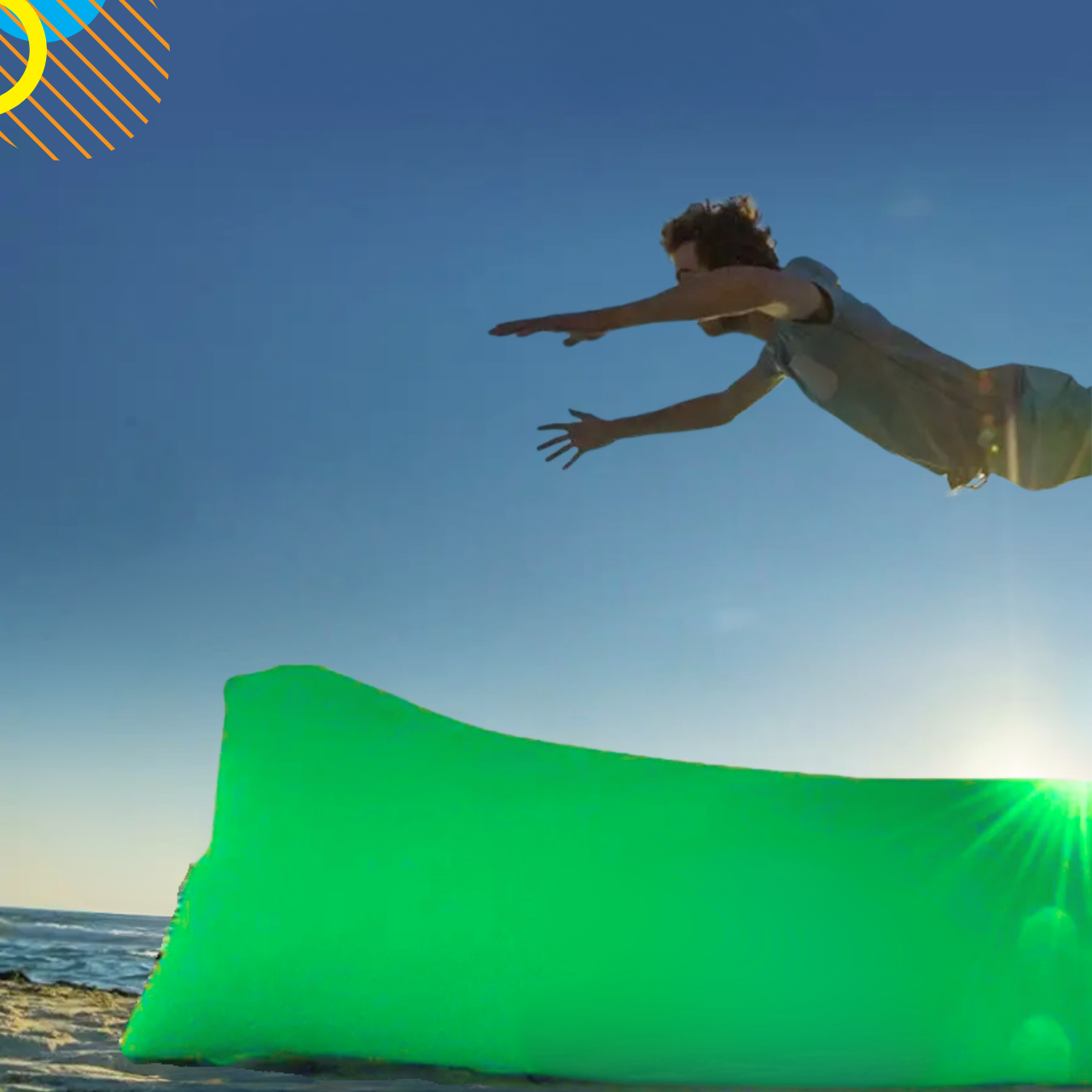 Лежак надувной Lamzac X-2 MAX двухслойный 200х90х70 см до 200 кг Салатовый (TM001278) - фото 7