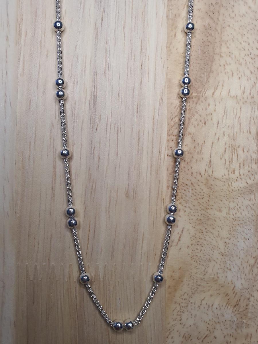 Цепочка серебряная с шариками 40 см 925 проба (26943332)