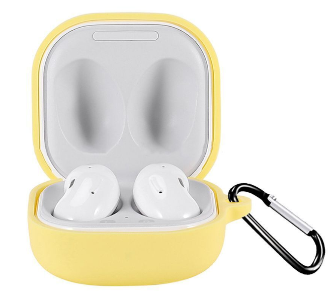 Чехол-накладка DK Silicone Candy Friendly с карабином для Samsung Galaxy Buds Pro R190 Yellow (011386)