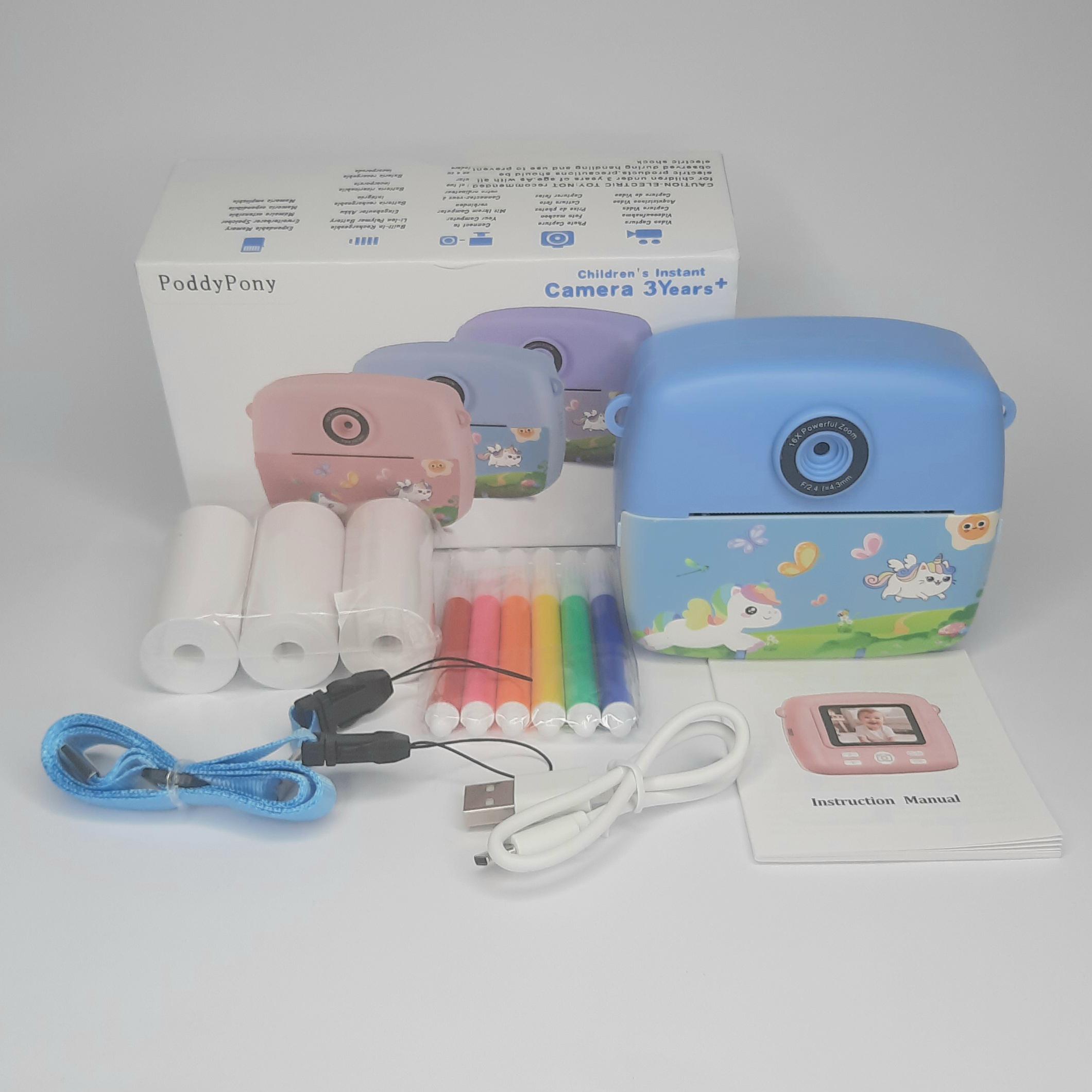 Камера дитяча цифрова з моментального друку фото Poddy pony Blue (C10) - фото 5 Камера дитяча цифрова з моментального друку фото Poddy pony Blue (C10) - фото 5