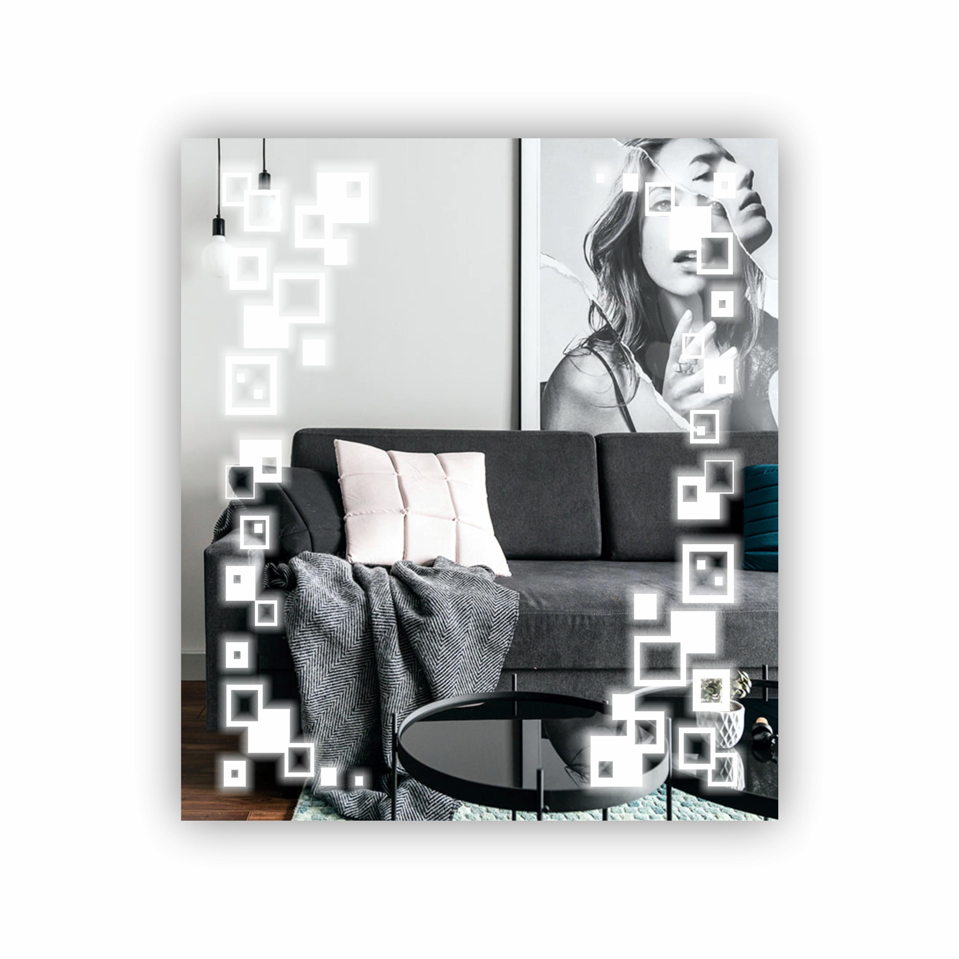 Дзеркало з LED підсвічуванням 700х800 мм (R-032)