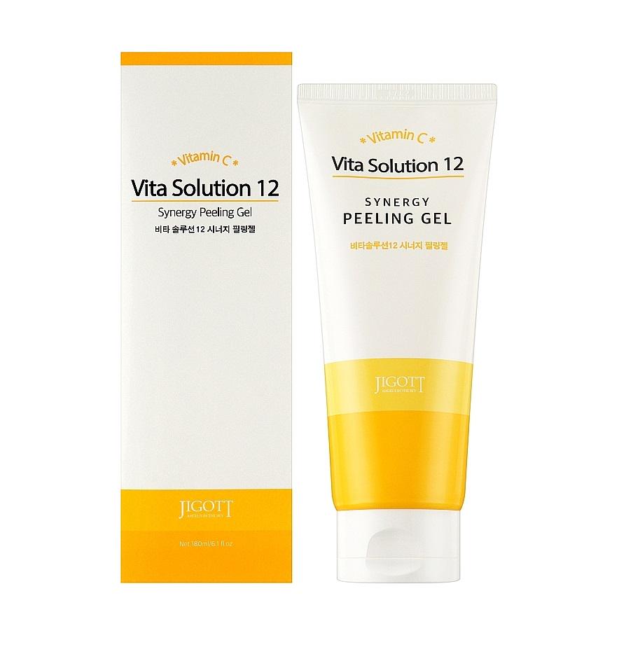 Пілінг-гель оздоровлюючий Jigott Vita Solution 12 Synergy Peeling Gel 180 мл (8809541281938) - фото 2