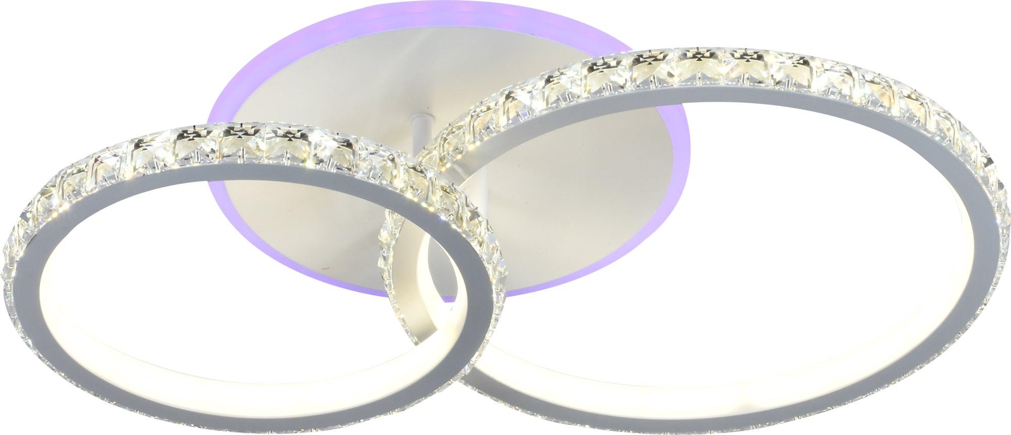 Люстра светодиодная Sirius DK5864/2 WH RGB 116 W 6,5 W акриловая (000035200)