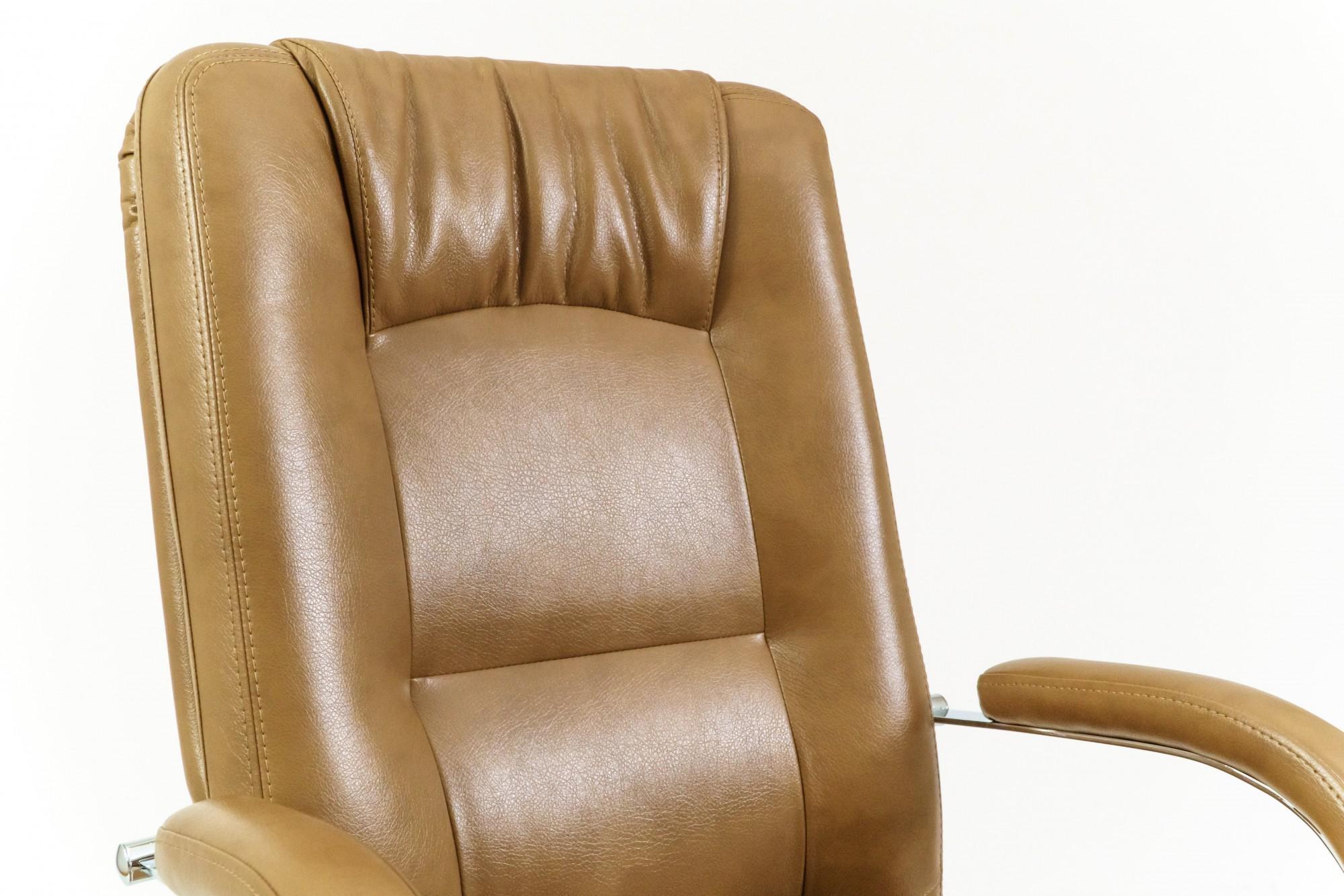 Кресло офисное компьютерное Alberto Титан Cream Хром М1 Tilt Светло-коричневый - фото 5 Кресло офисное компьютерное Alberto Титан Cream Хром М1 Tilt Светло-коричневый - фото 5