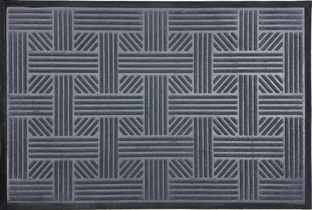 Коврик придверный грязезащитный Relana MX New Geometry 80x120 cм прямоугольный Серый (00-00010511)