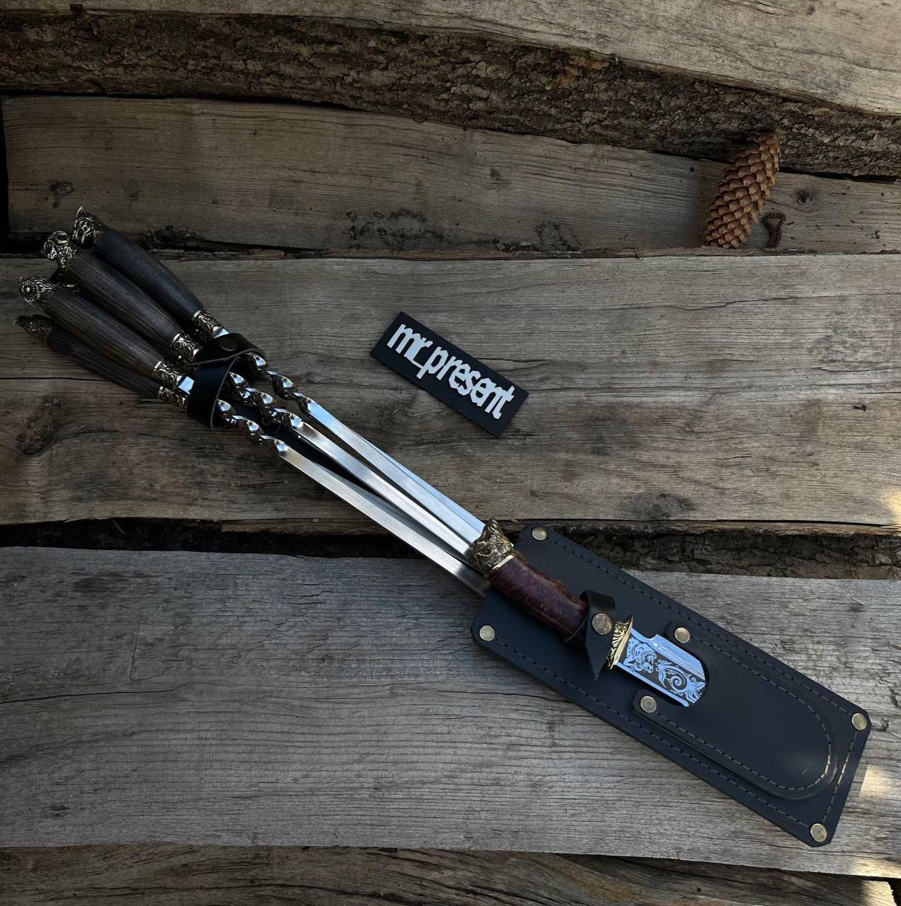 Набір шампурів Кабан №2 для шашлику та барбекю - фото 3 Набір шампурів Кабан №2 для шашлику та барбекю - фото 3