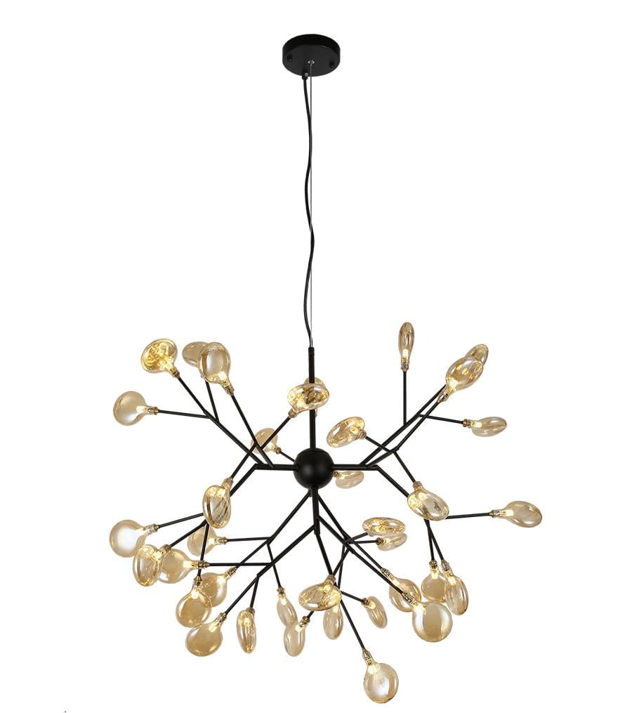 Люстра Levistella 918LP262-36 BK+BR Лофт на 36 ламп Черный (1887931131)