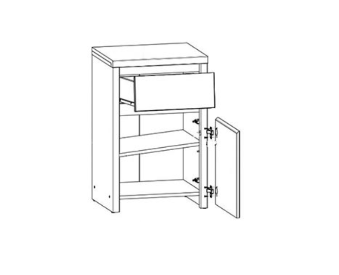 Комод в передпокій Gerbor Коен KOM1D1S ДСП Венге - фото 2 Комод в передпокій Gerbor Коен KOM1D1S ДСП Венге - фото 2