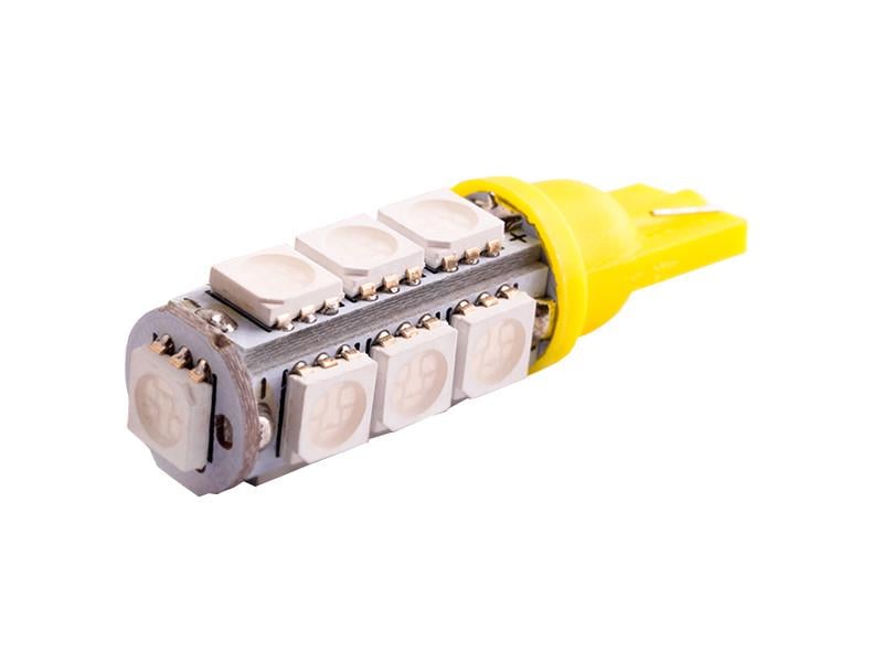 Автолампа светодиодная T10 W5W 12 В SMD5050-13led Желтый (155)