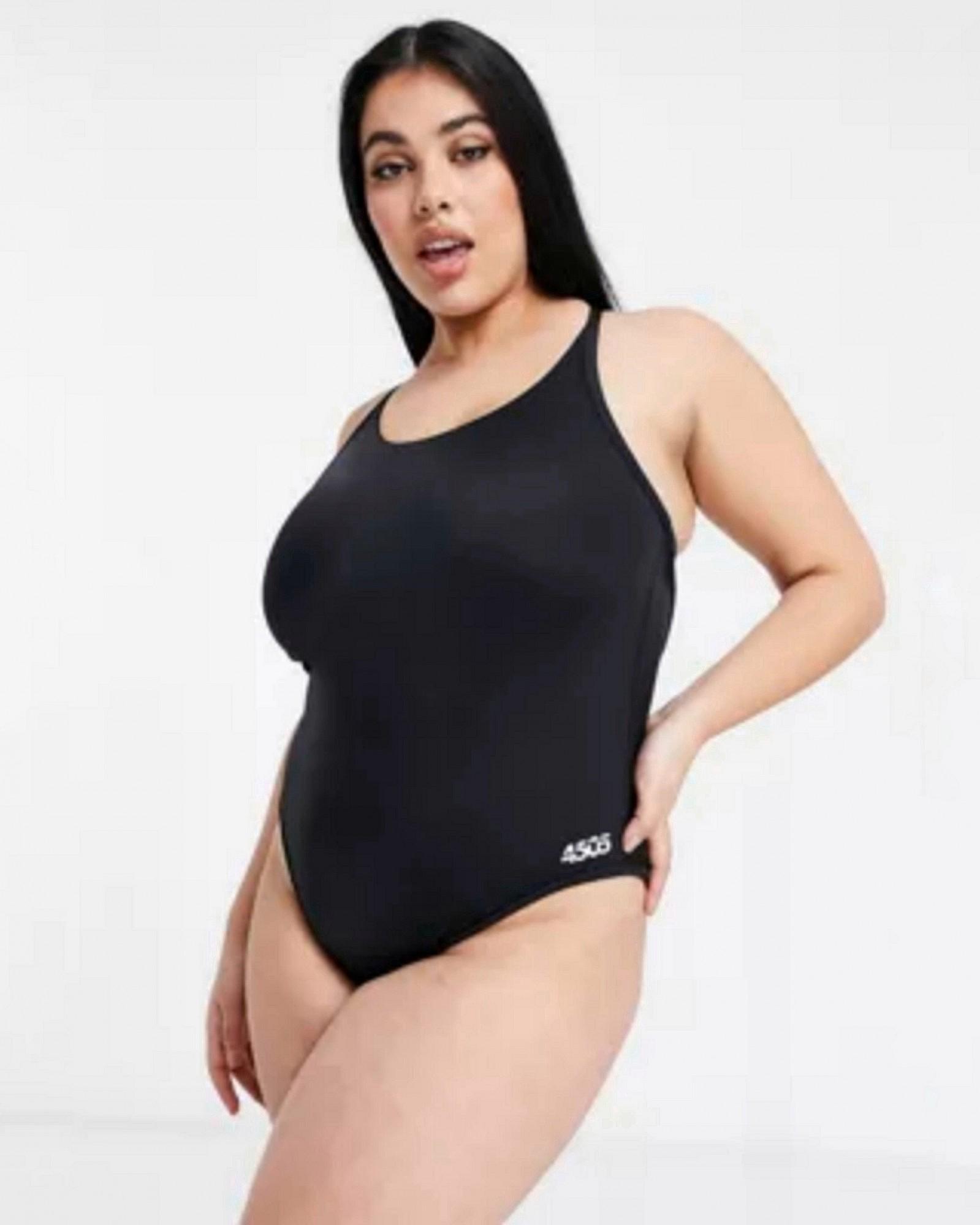 Слитный купальник Asos 10098 р. 60 7XL Черный