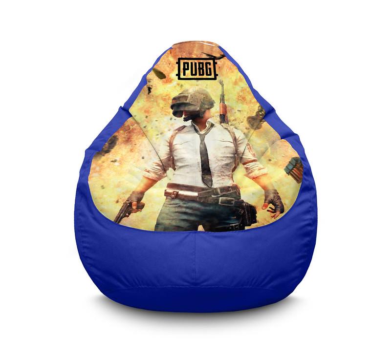 Кресло мешок iPuff PUBG Explosion Оксфорд XL 80x110 см Синий