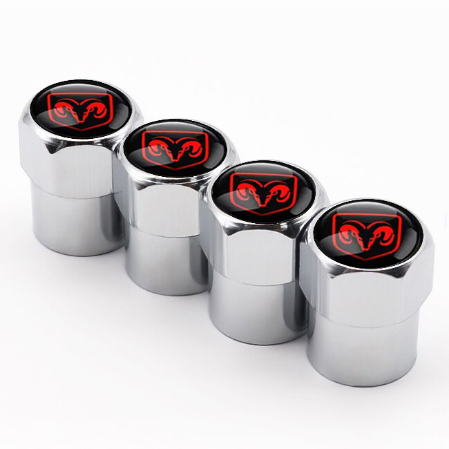 Набор защитных колпачков на ниппель SUNROZ Caps для Додж Short Silver Dodge 4 шт. (A-67036)