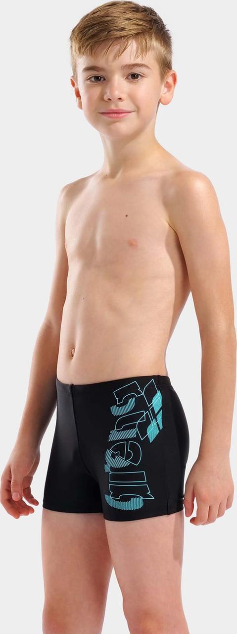 Плавки-боксери для хлопчиків Arena TALES SWIM BRIEFS 164 см Чорний/Бірюзовий (009087-508 164)